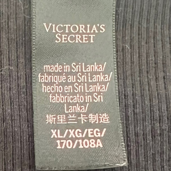 Victorias Secret Low Cut Long Sleeve Tie-Up Front Bodysuit XL Black New - Picture 2 of 3